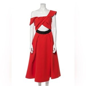 Self-Portrait Red One Shoulder Cocktail Dress❤️